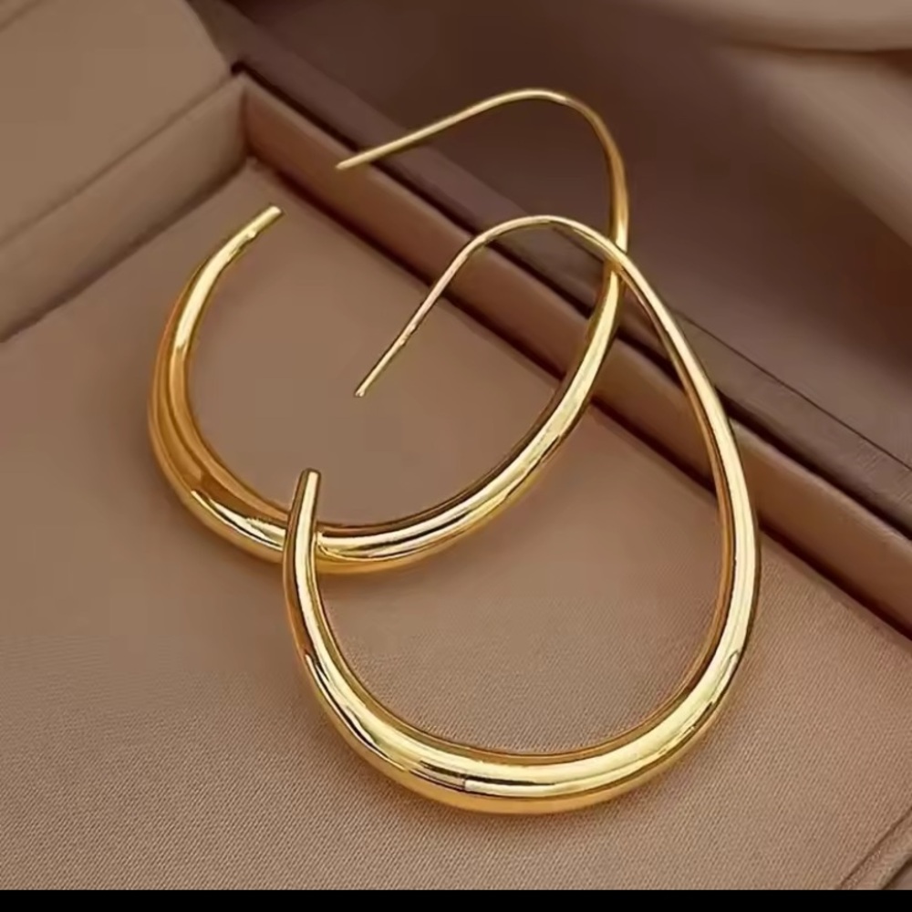 18k Gold Over Sterling Silver Hoop Earrings